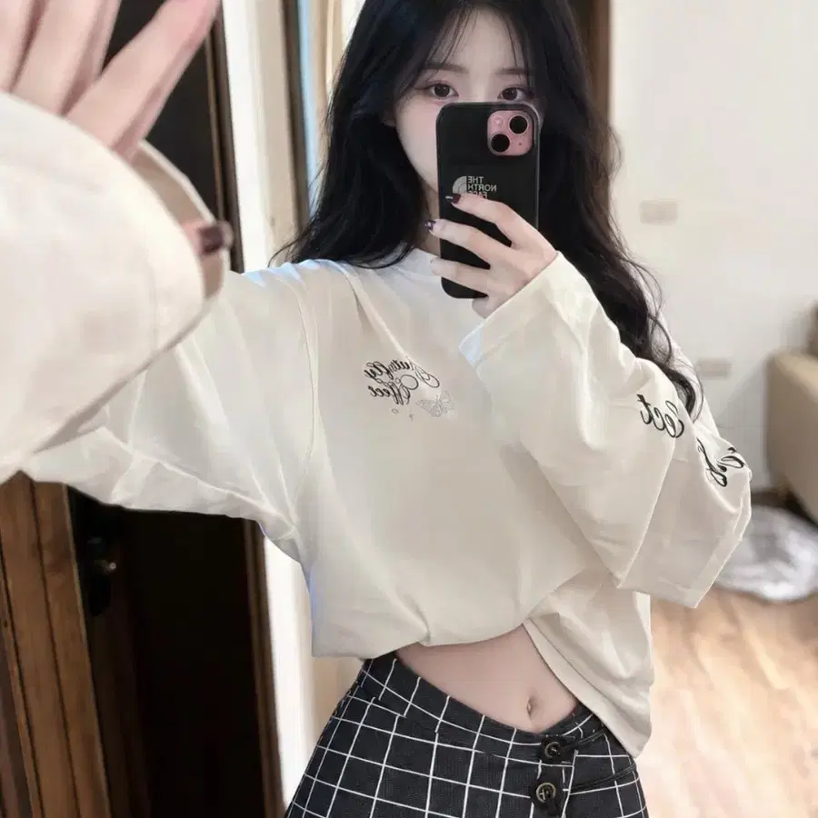 (실착O)체크 패턴 랩 치마바지