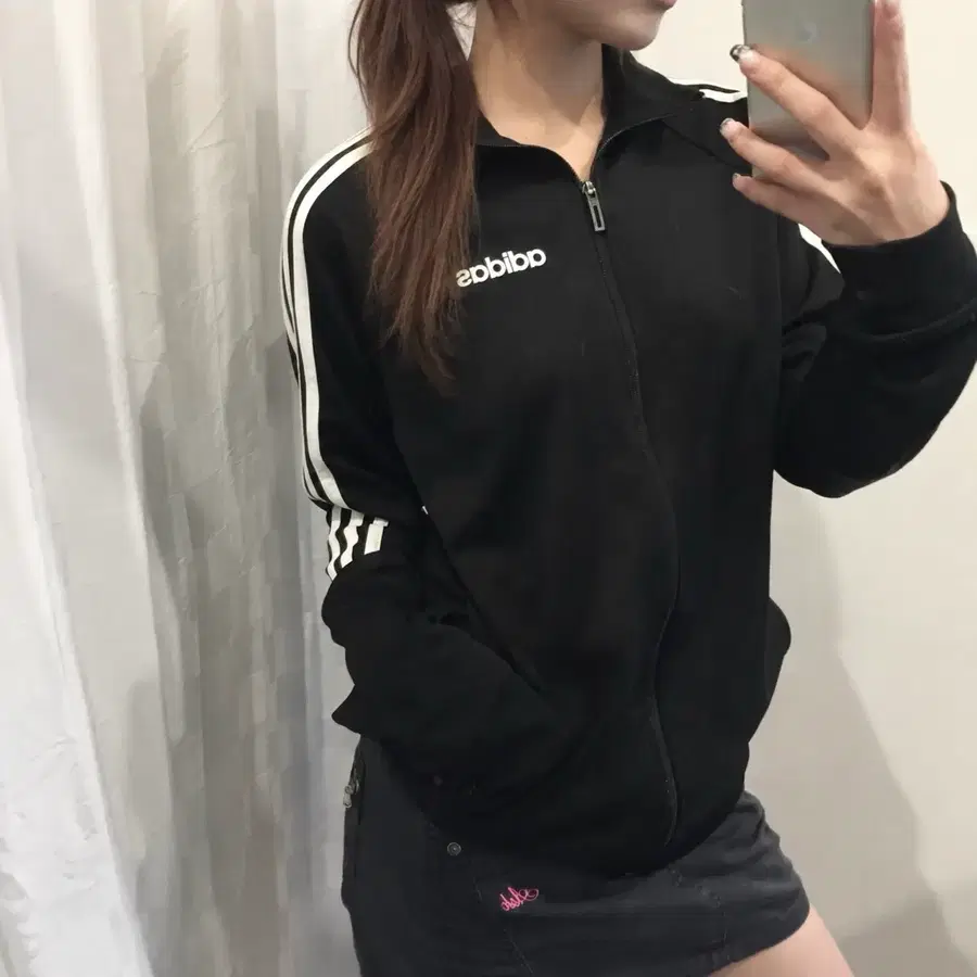 Adidas pakaian 아디다스 블랙 져지 트랙탑