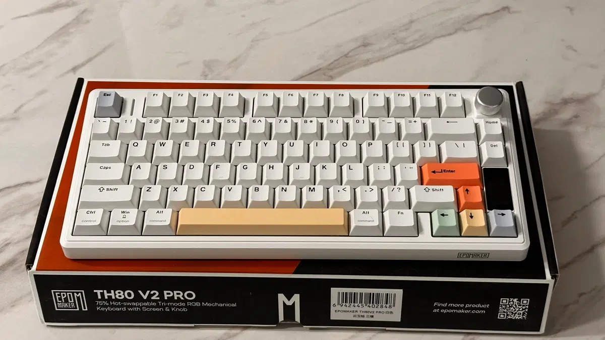 에포메이커 TH80 V2 PRO 무선 기계식 키보드 (화이트 / 크리미 제이드축)