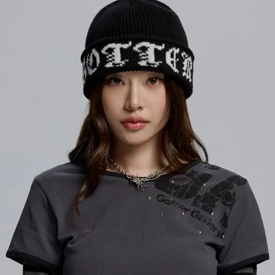 가터갤러리 GOTTERGALLERY GOTHIC BEANIE BLACK 비니 모자