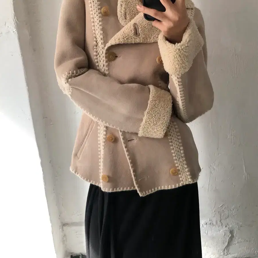 Moschino 모스키노 06FW 시어링 더블 자켓
