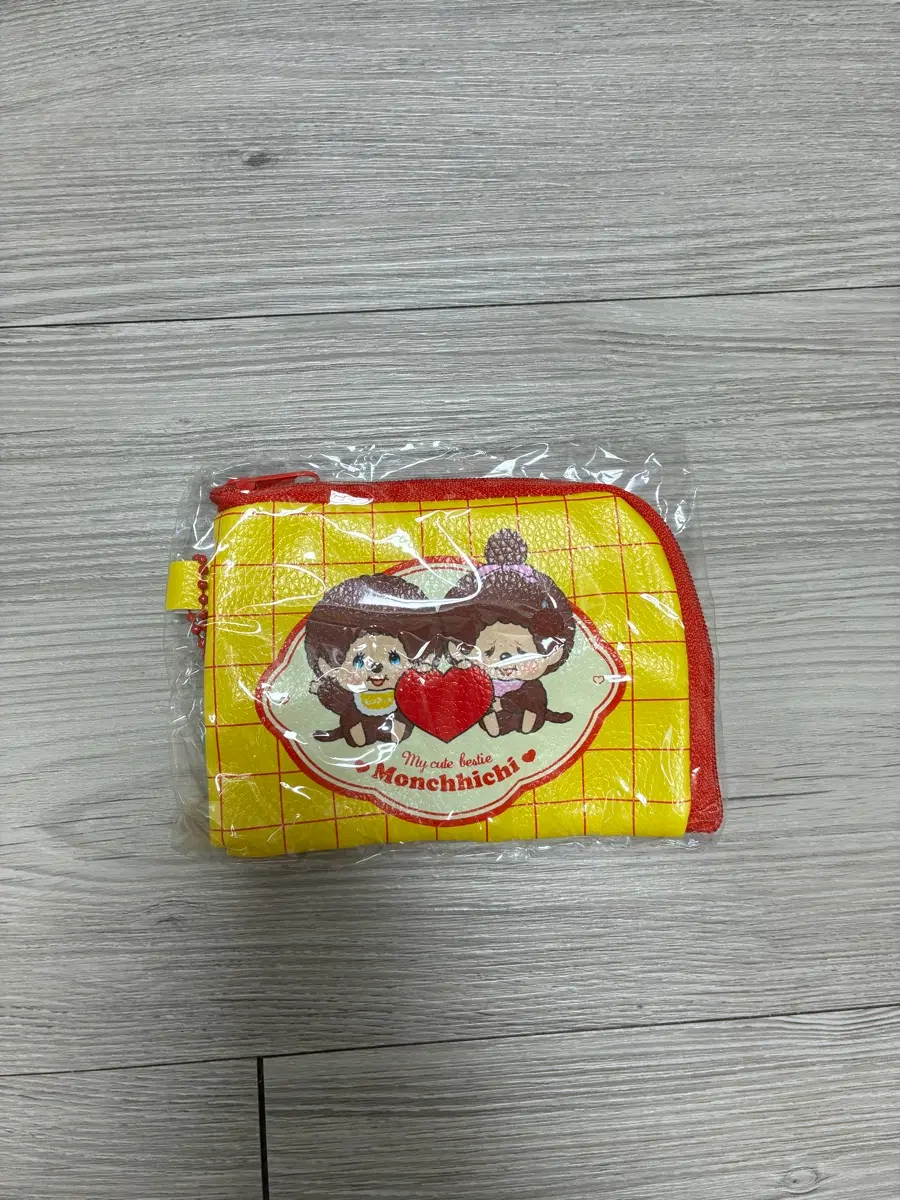 몬치치 파우치 옐로우 체크