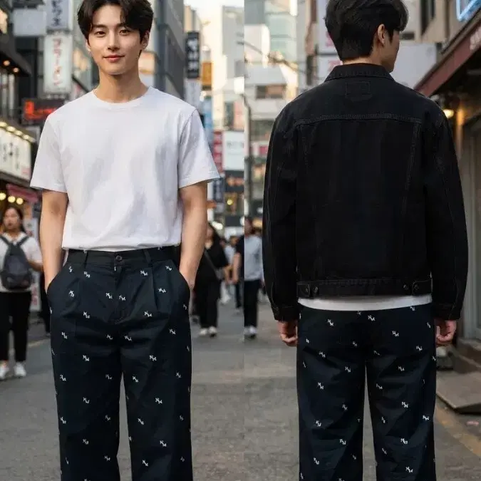 노매뉴얼 패턴 팬츠 L사이즈