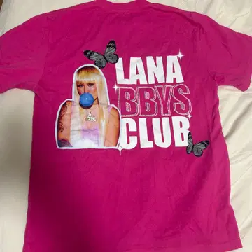LANA BBY'S CLUB T셔츠 핑크(L)