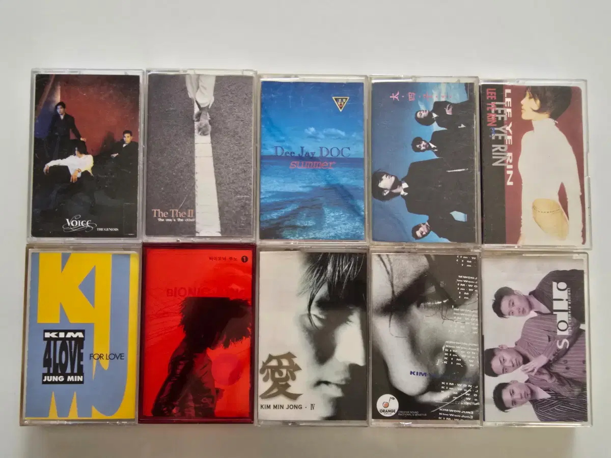 1 보이스, 더더, DJ DOC, 태사자, 이예린, 김정민, 바이오닉 주노, 김민종, 김원준, 솔로 카세트테이프 총 10개 일괄판매