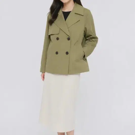 여66/오조크 22FW 카키 더블 버튼 자켓