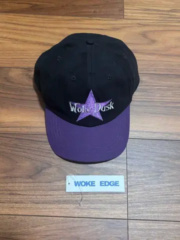 WOKE EDGE 캡 스타 자수 블랙 퍼플