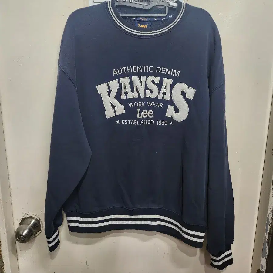 리 청키 니트 스웨터 네이비 KANSAS