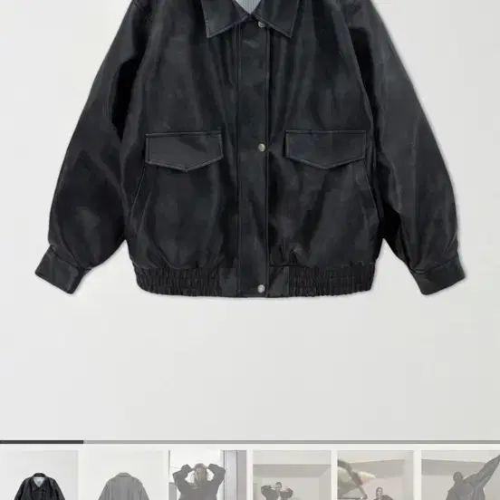 레터앤 레더자켓 Eco Leather Jacket (Vintage Black)