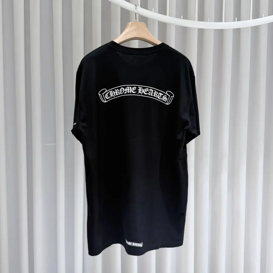 ( S / XL ) 크롬하츠 스크롤 백 로고 블랙 반팔 티셔츠