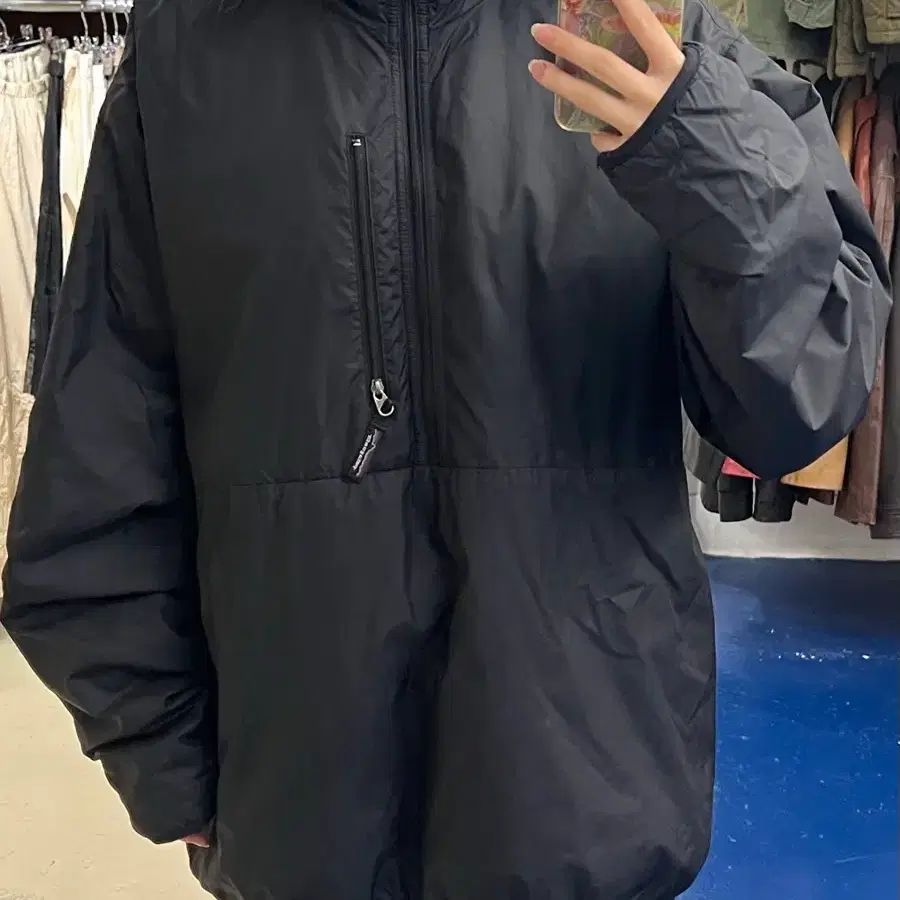 90-00s patagonia 파티고니아 블랙 퍼프볼 풀오버
