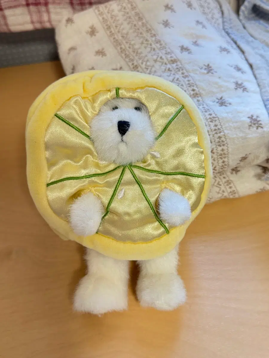 곰인형 레몬 패턴 인형 보이즈베어