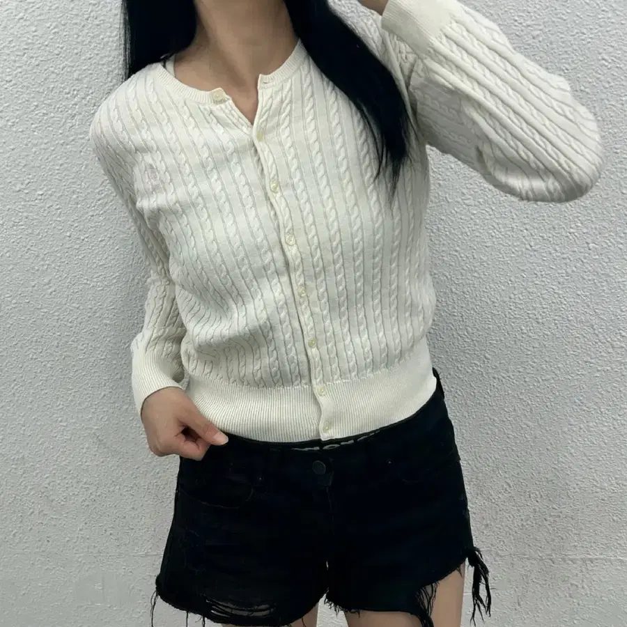 폴로 랄프로렌 딸기우유포니 꽈배기 니트 XL