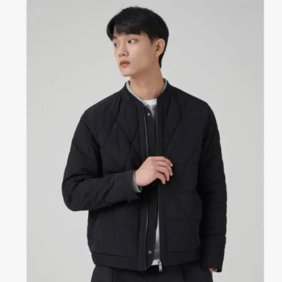 빈폴 멘 23년 블랙 검정 깔깔이 누빔 자켓 누비 퀼팅 점퍼 패딩 간절기 L