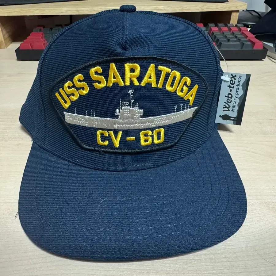 미해군 USS 사라토가 모자 CV-60