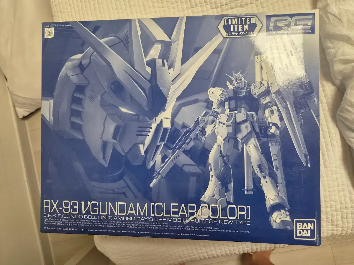 (새상품) 프리미엄 반다이 프반 RG RX-93 뉴건담 클리어 컬러 한정판 모델 키트