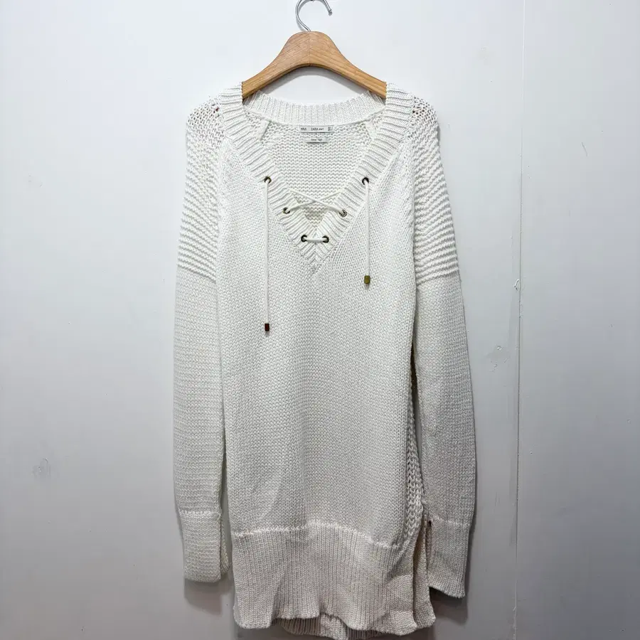 Zara 자라 롱 니트 스웨터 화이트 (여성S~M)