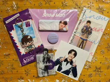 Snow Man 후카사와 타츠야 스노치루 아크릴 키링 등 공식 굿즈 5점 세트