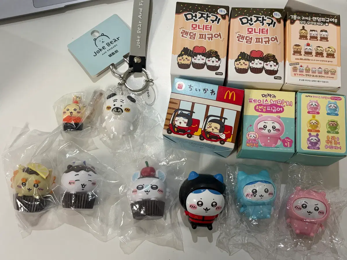 (박스O 미개봉/새상품) 먼작귀 모니터 페이스 체인지 피규어 치이카와 하치와레 맥도날드 우사기 초밥 스시 가챠