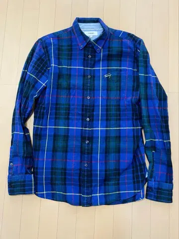 TOMMY 마드라스 체크 플란넬 BD 셔츠 XL