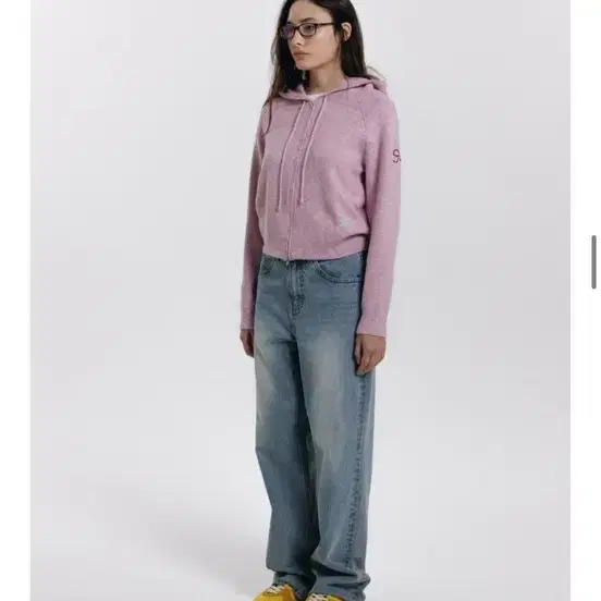 헤이그 hagg a blink hoodie knit (pink)
