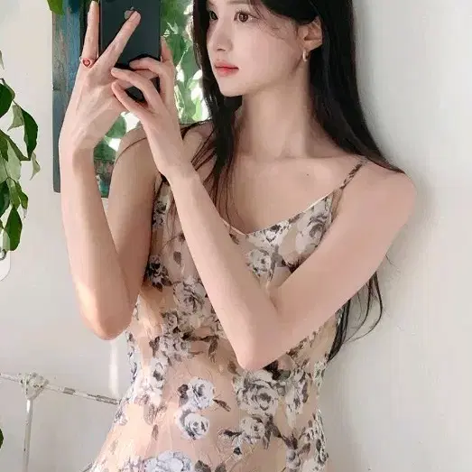 새상품) 밀크코코아 플로럴 슬립 원피스