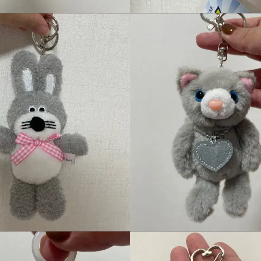 토끼&고양이 인형 키링(일괄/새상품)