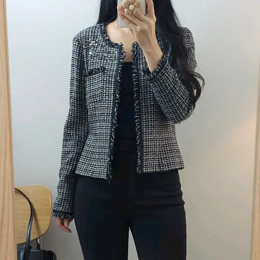 (4)런드리바이셸리시걸 여성 트위드 긴팔 자켓 G7W5147
