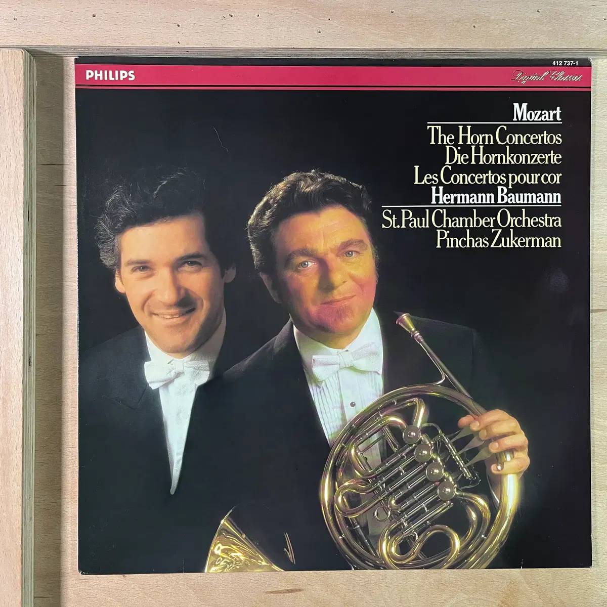 모차르트 호른 협주곡 전곡 (헤르만 바우만, 핀커스 주커만) 네덜란드 초반 1985년 LP