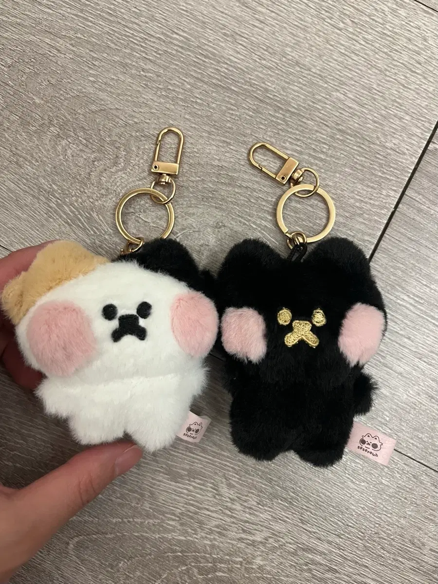 뽀양이 미니미 키링 (삼색,탄양이)