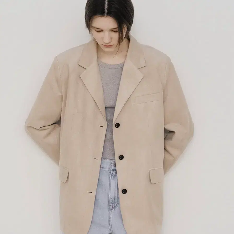 [새제품] 틸아이다이 All brush suede jacket