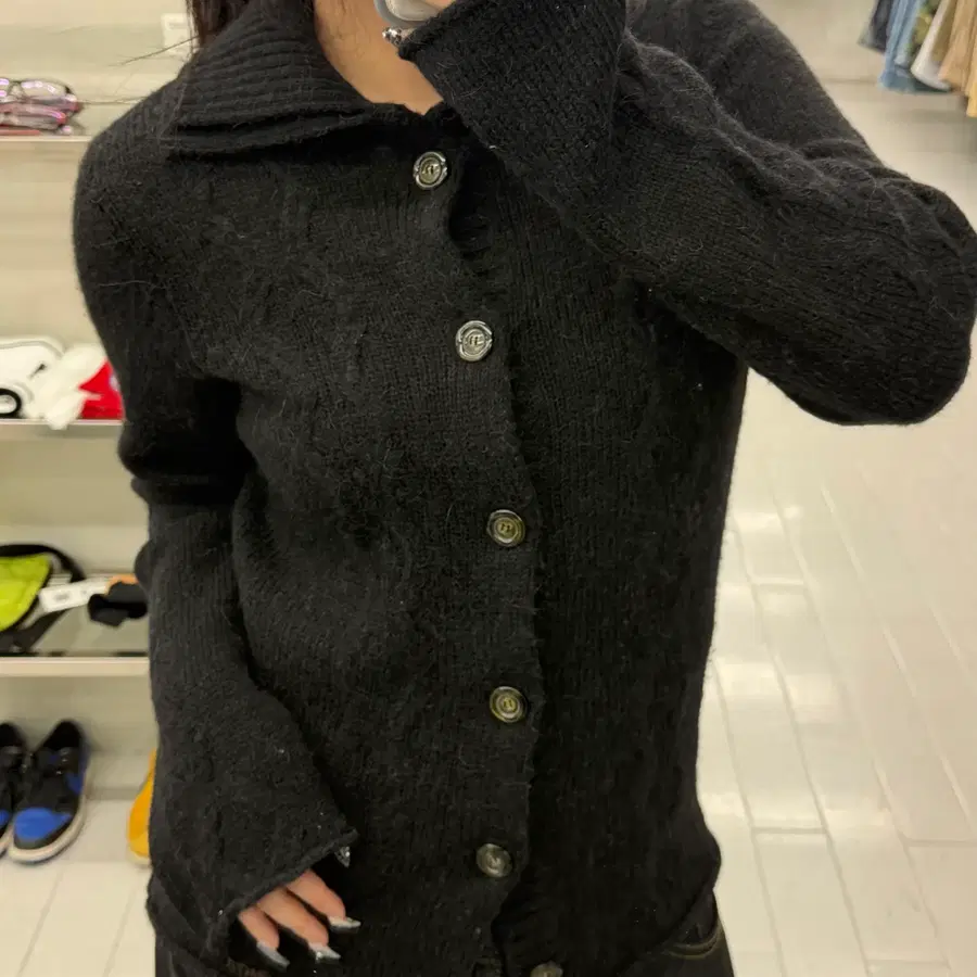 (M) 디젤 00's 모헤어 알파카 블렌드 하이넥 니트 가디건
