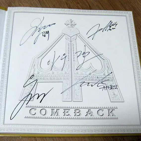 더블에이(AA) 친필싸인 CD - Come Back