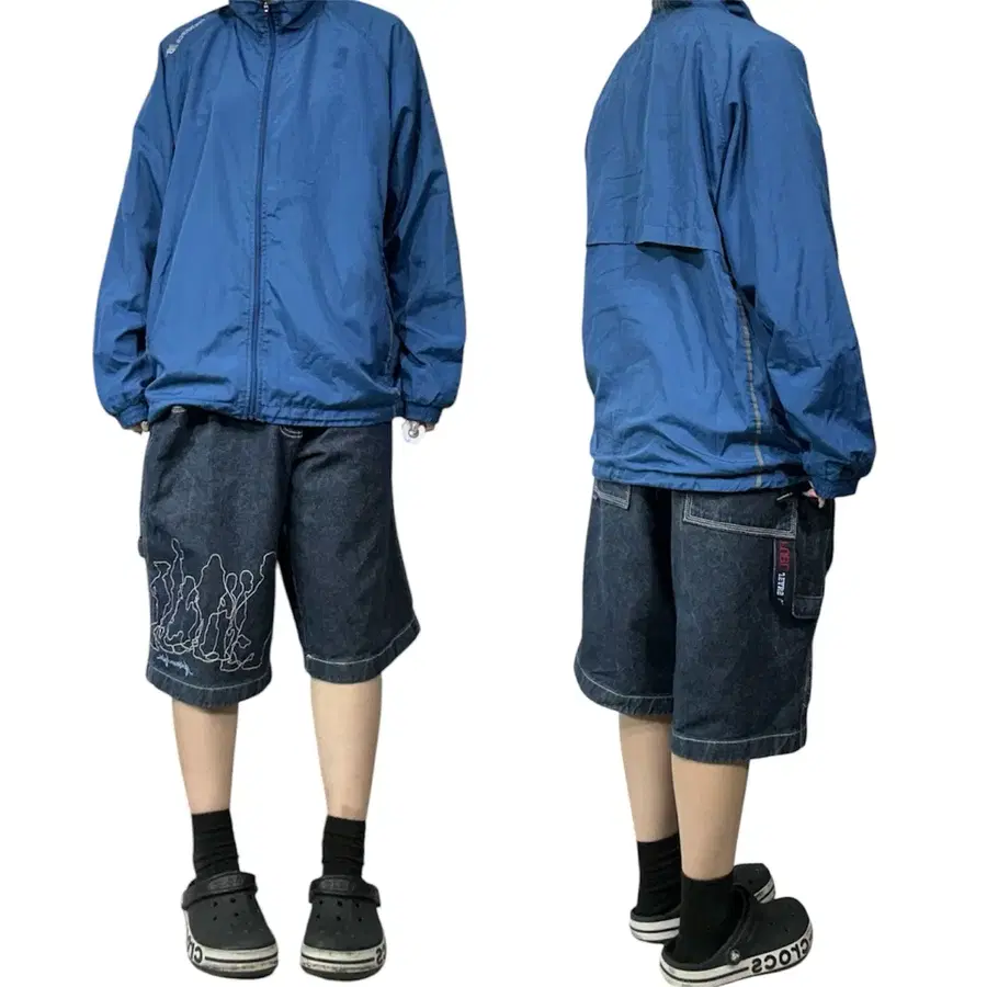 뉴발란스 블루 바람막이 트랙 자켓 M