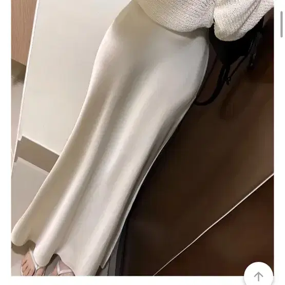 오브마인 새틴 실크 머메이드 스커트