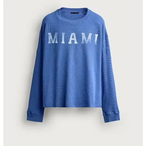 (L)Zara 마이애미 와플 티셔츠