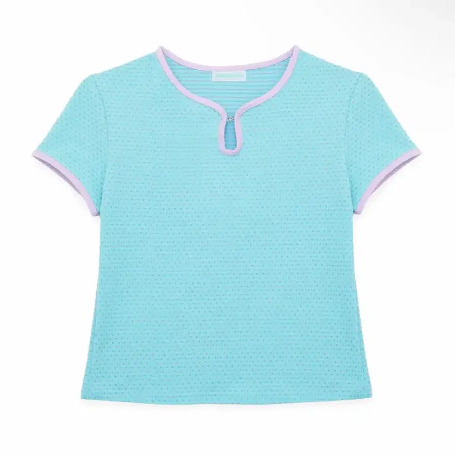 소노노모리 MANDARIN HOOK TEE , AQUA BLUE