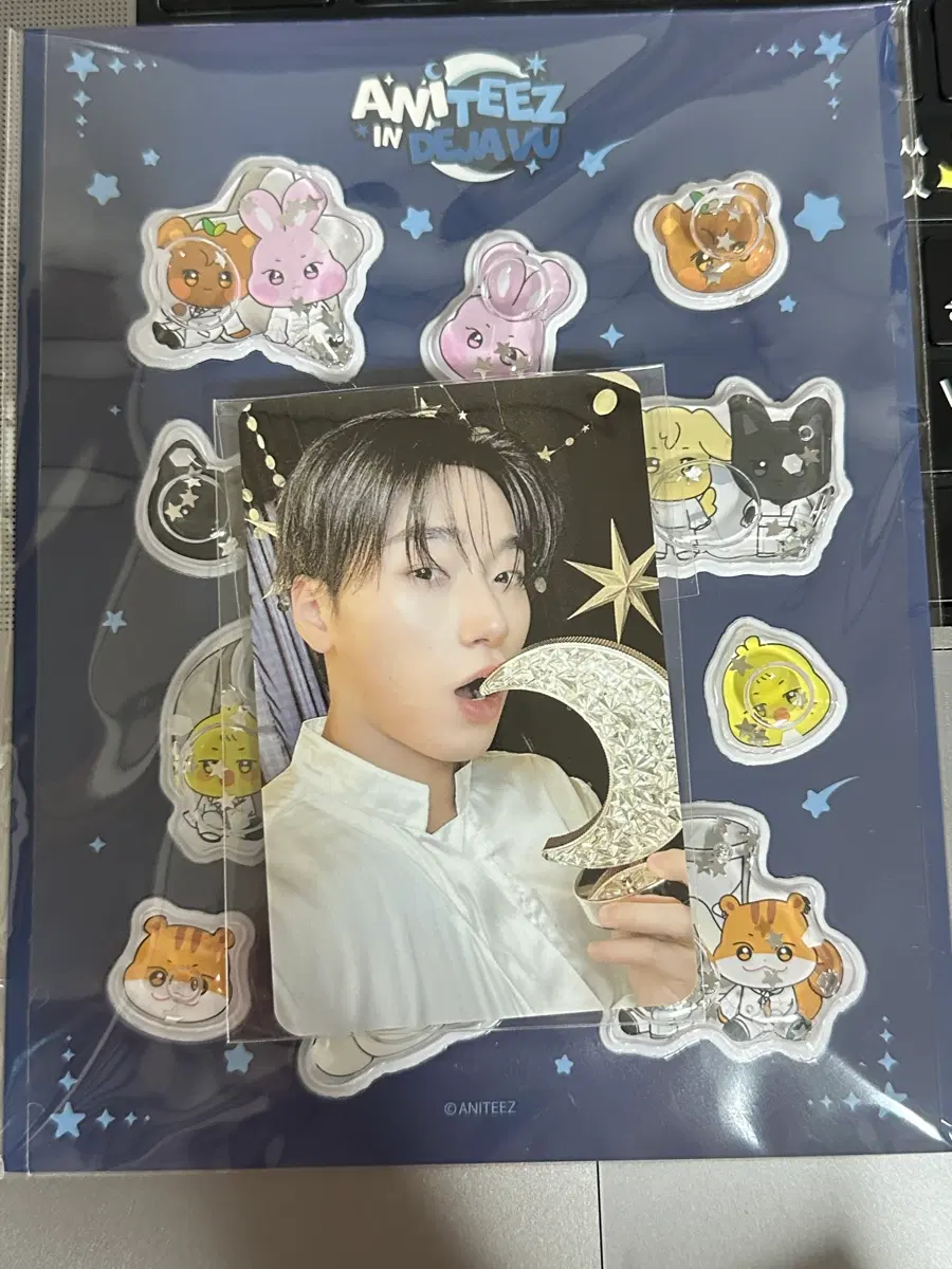에이티즈 에니티즈 인 데자뷰 워터 입체 스티커 산 산이요 포카 포함