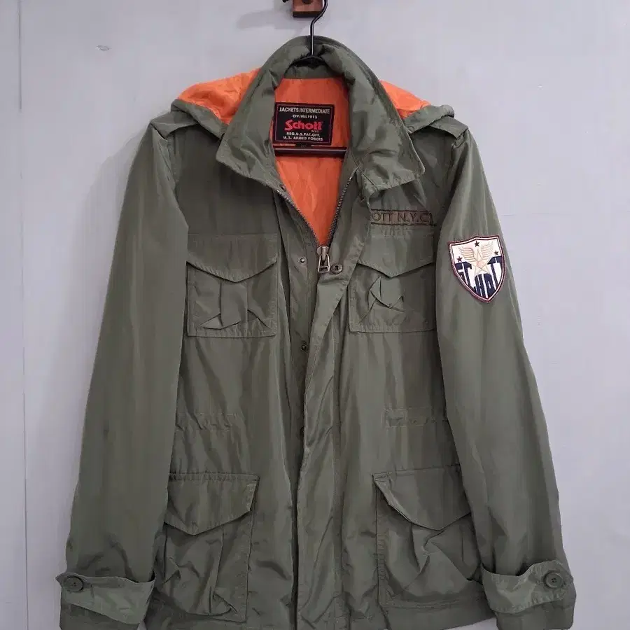 SCHOTT M-65 야상 자켓 (카키, XS)