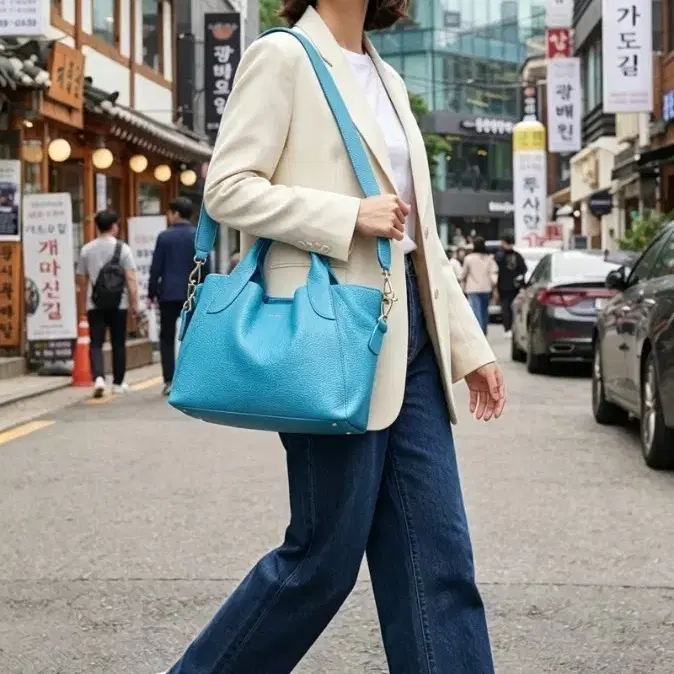 ANNA VIRGILI의 블루  숄더백