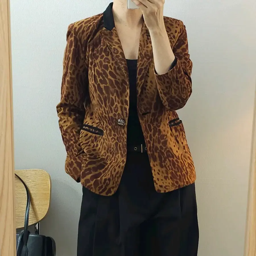 (S)스파이시칼라 여성 레오파드 긴팔 자켓 W5122