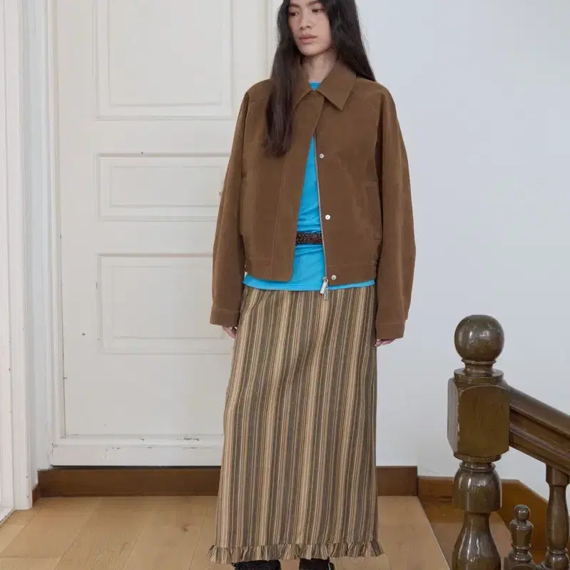 [새제품] 마조네 스웨이드 봄버 자켓 SUEDE PLEATS BOMBER JACKET