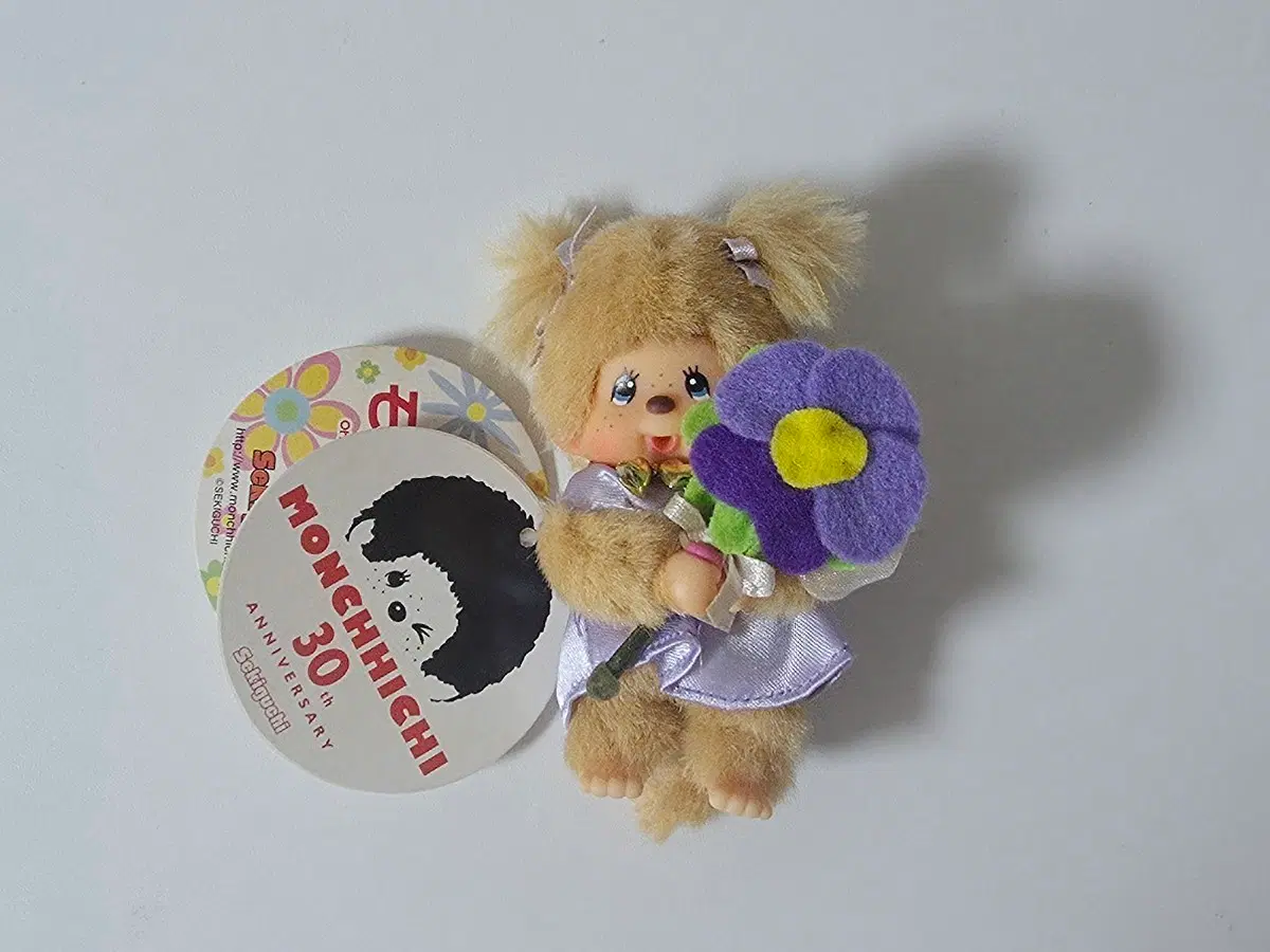 몬치치 30주년 기념 인형 보라색 꽃