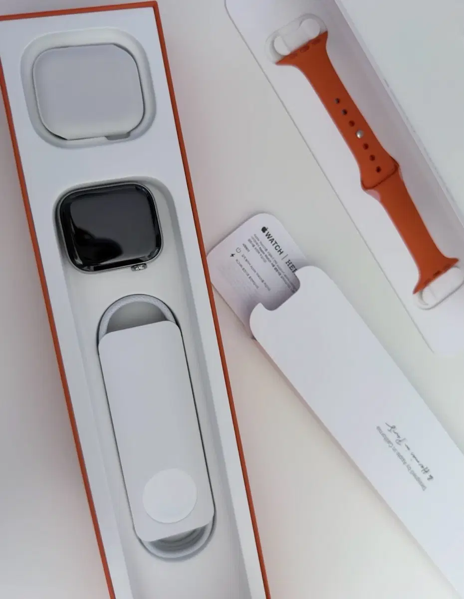 애플워치 11 42mm 에르메스&오란쥬 스트랩