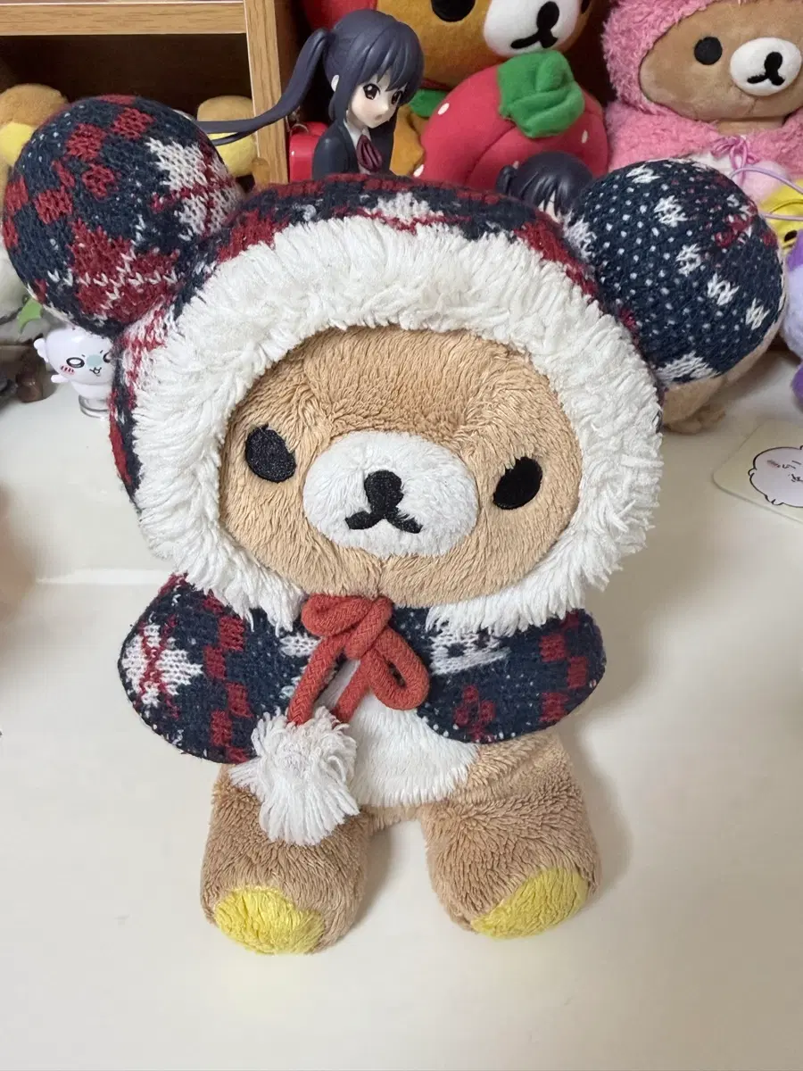 리락쿠마 겨울 케이프 망토 인형