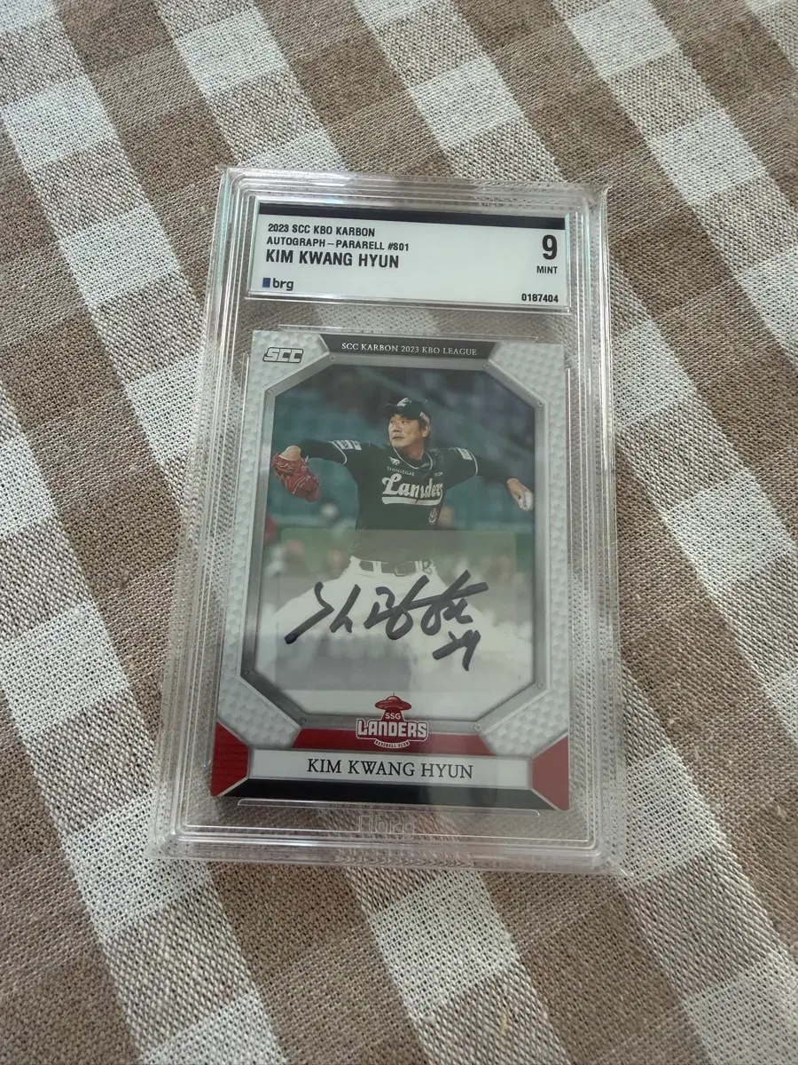2023 SCC KBO 카본 김광현 사인 카드 9등급