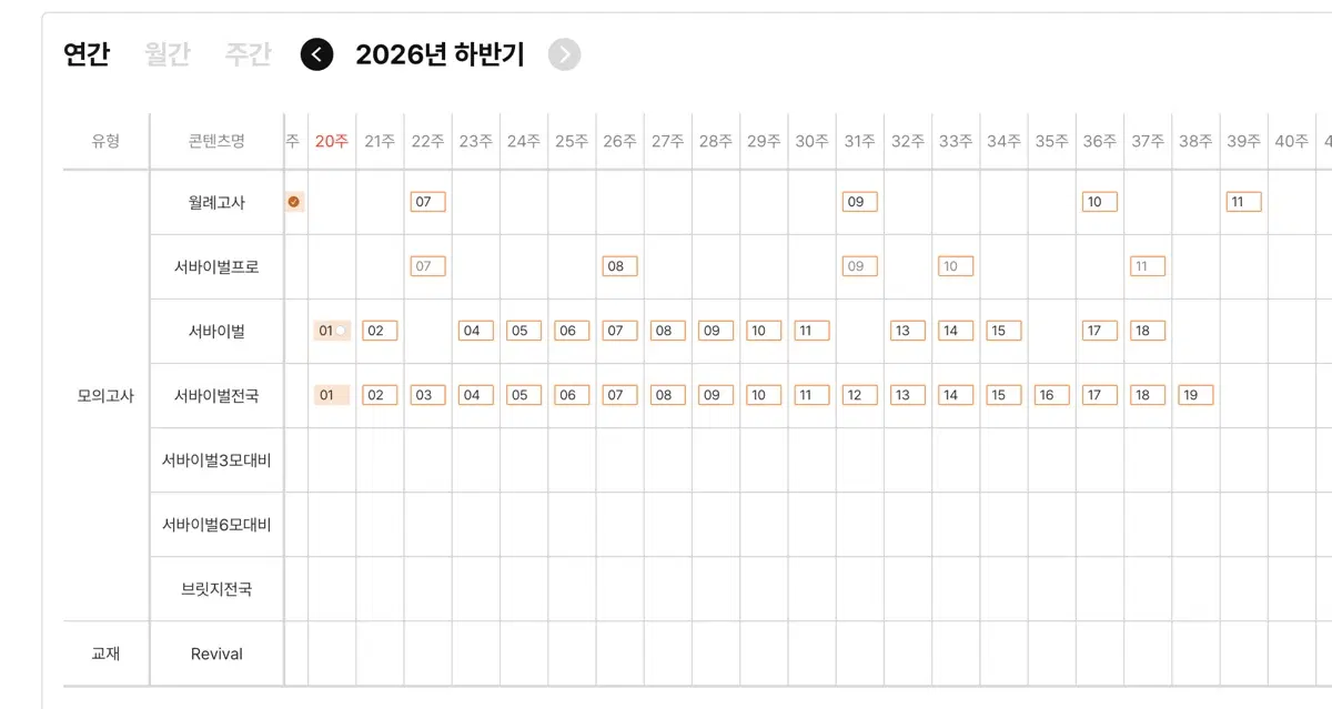 2027 시대인재 영어 서바이벌 6회분 판매합니다
