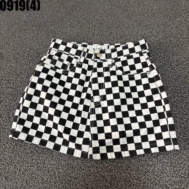 키르시 체커보드 데님 미니 스커트 1 0919