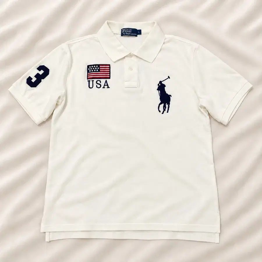 L) 폴로 랄프로렌 치프키프 USA 성조기 빅포니 PK카라 반팔 셔츠