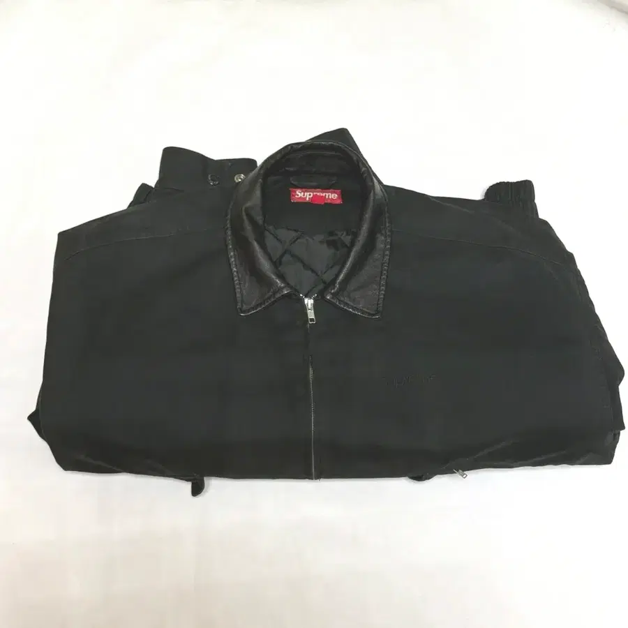 슈프림 레더 칼라 유틸리티 자켓 블랙 - 23FW XL